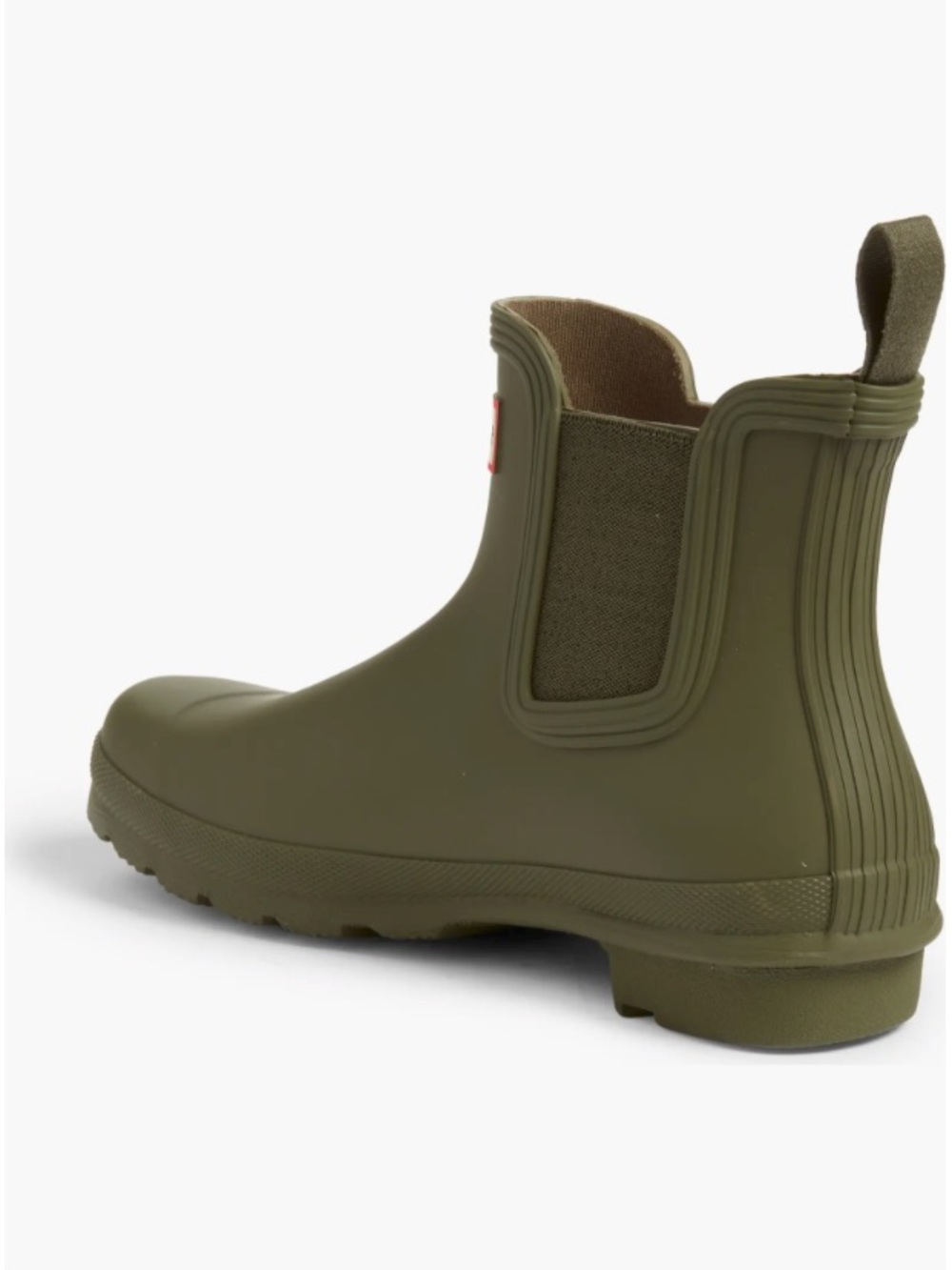 Hunter Short Chelsea Rain Boot - Olive Green NWOT - Picture 2 of 9